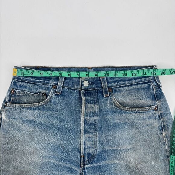 Vintage Levi’s 501 Jeans Altered and Distressed. Late 80s Early 90s Button Fly - Picture 14 of 15